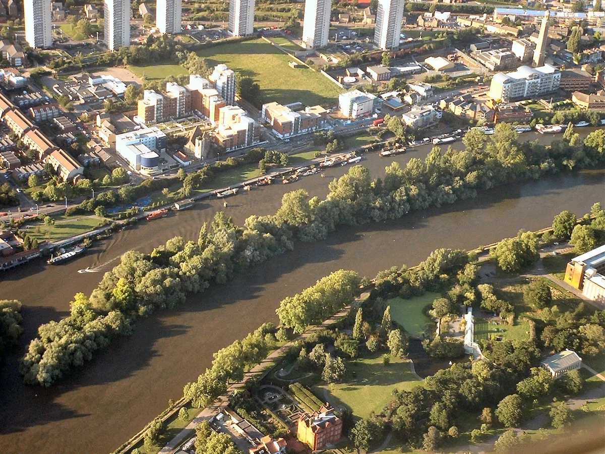 Aerial view of Brentford High Street